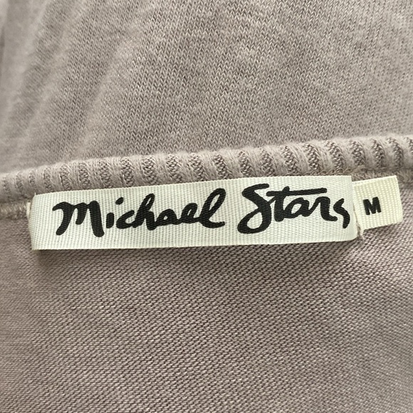 Michael Stars Luxe Slub Cold-Shoulder Knit Sweater Top Size M - Picture 5 of 6